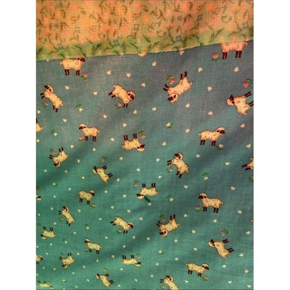 Vintage Handmade Patchwork Quilt‎ Multi-Color Cotton Blend Cabin Cottage 76